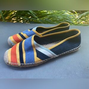 Tory Burch Colorful Striped Espadrilles